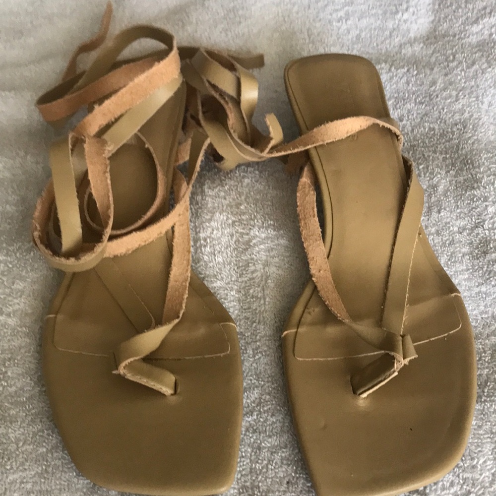 - Never worn square toe sandals